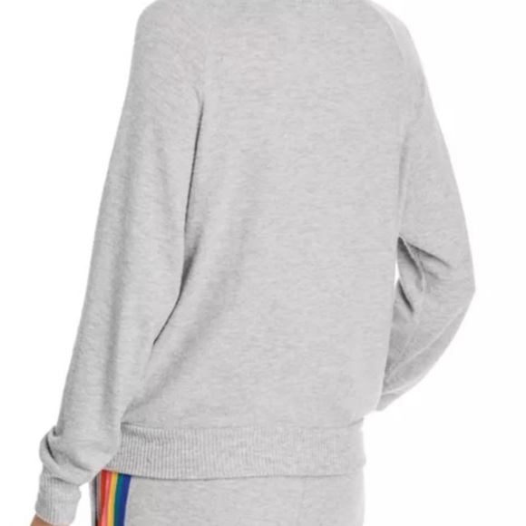 LNA Grey Rainbow Stripe Sweatshirt - Picture 7 of 7